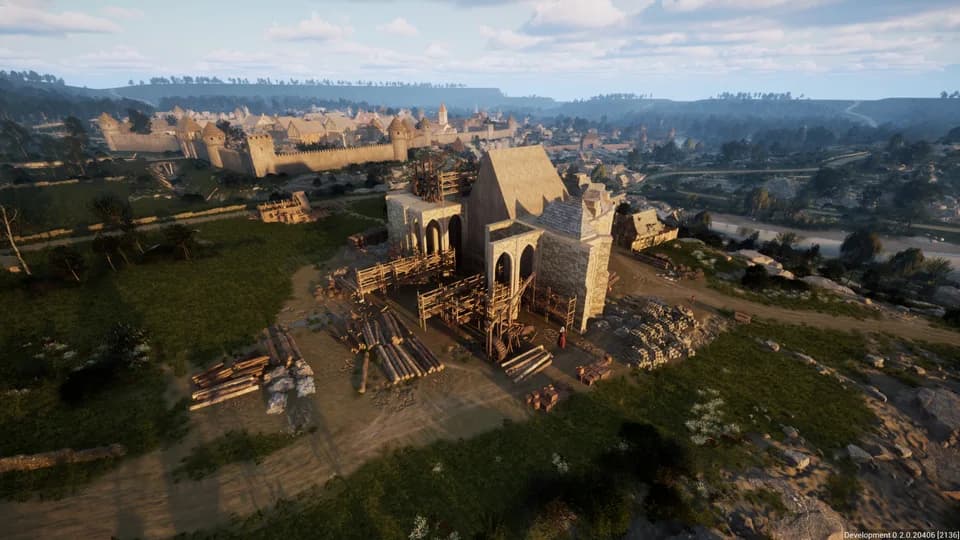 Official panorama of a walled Europa 1410 city